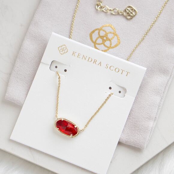 Kendra Scott Jewelry - Kendra Scott Elisa Gold Pendant Necklace in Berry Glass